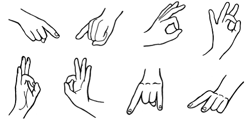 Проба "Праксис позы пальцев"